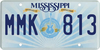 MS license plate MMK813