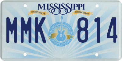 MS license plate MMK814
