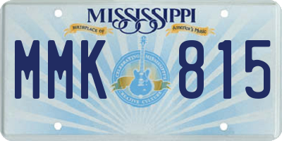 MS license plate MMK815