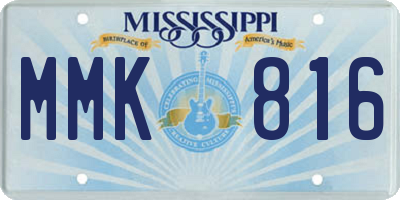 MS license plate MMK816