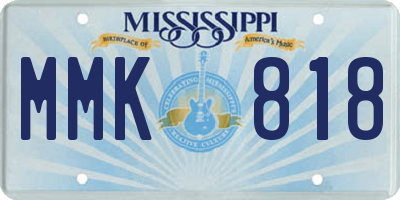 MS license plate MMK818