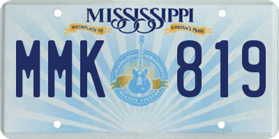 MS license plate MMK819