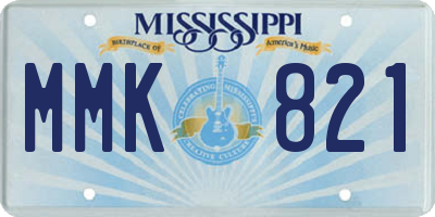 MS license plate MMK821