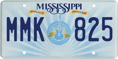 MS license plate MMK825