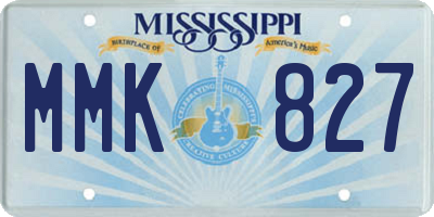 MS license plate MMK827