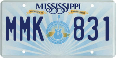 MS license plate MMK831