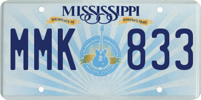 MS license plate MMK833