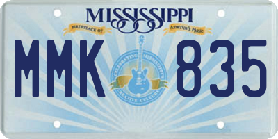 MS license plate MMK835