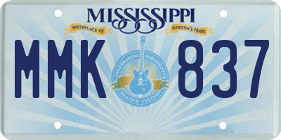 MS license plate MMK837