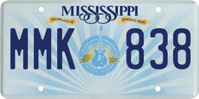 MS license plate MMK838
