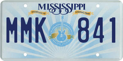 MS license plate MMK841
