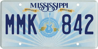 MS license plate MMK842