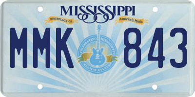 MS license plate MMK843