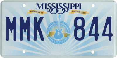 MS license plate MMK844