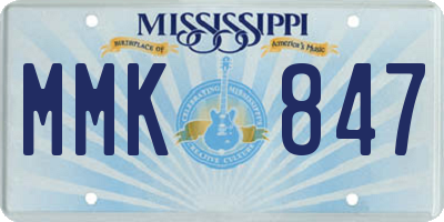 MS license plate MMK847