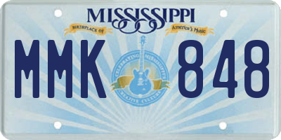 MS license plate MMK848