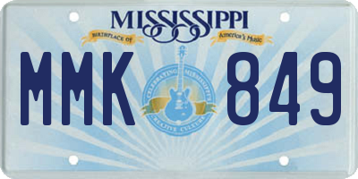 MS license plate MMK849