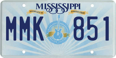 MS license plate MMK851
