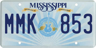 MS license plate MMK853