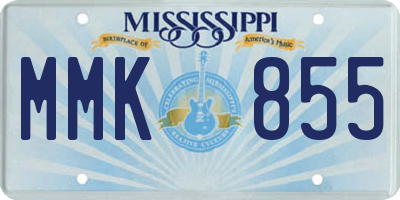 MS license plate MMK855