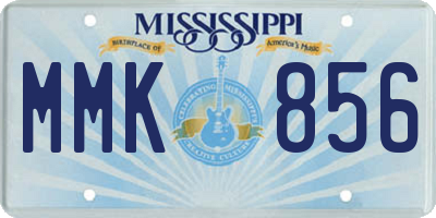 MS license plate MMK856