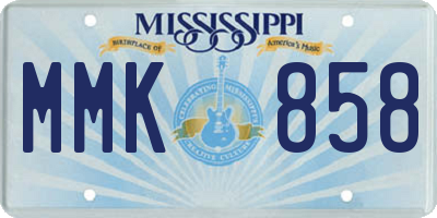 MS license plate MMK858