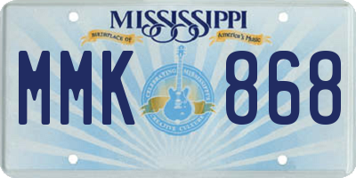 MS license plate MMK868
