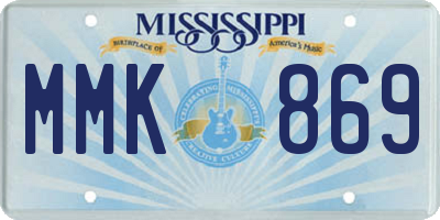 MS license plate MMK869