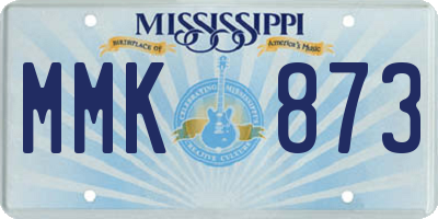 MS license plate MMK873