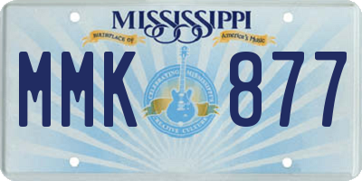MS license plate MMK877