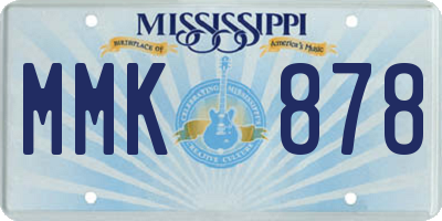 MS license plate MMK878