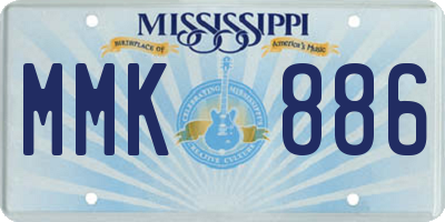 MS license plate MMK886