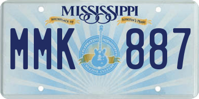 MS license plate MMK887