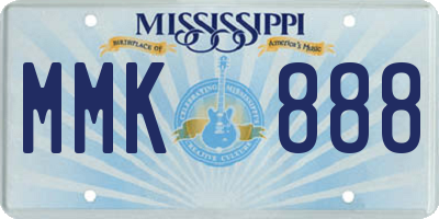 MS license plate MMK888