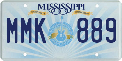 MS license plate MMK889