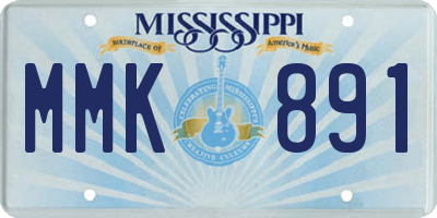 MS license plate MMK891