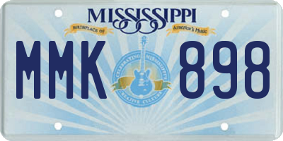 MS license plate MMK898