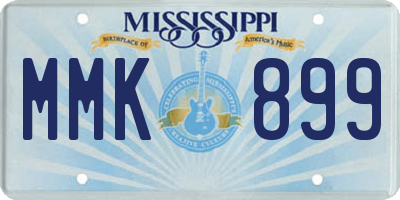 MS license plate MMK899