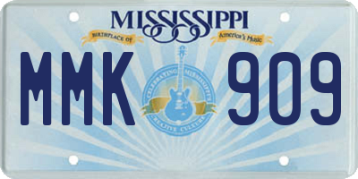 MS license plate MMK909