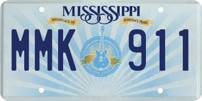 MS license plate MMK911
