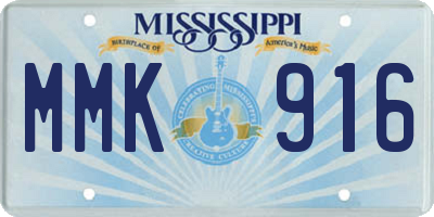 MS license plate MMK916