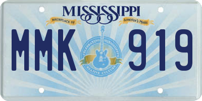 MS license plate MMK919