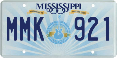 MS license plate MMK921
