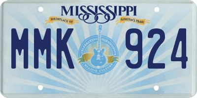 MS license plate MMK924