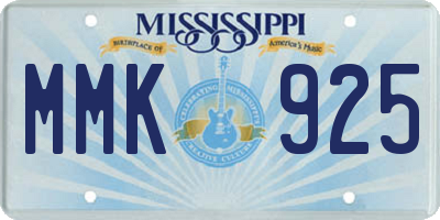 MS license plate MMK925