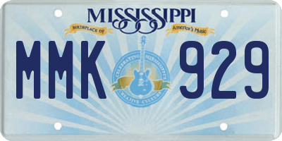 MS license plate MMK929