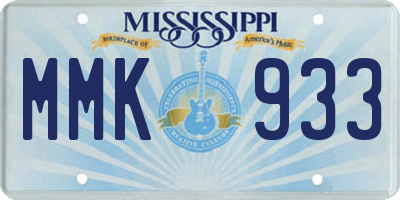 MS license plate MMK933