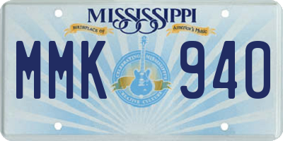 MS license plate MMK940