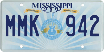MS license plate MMK942