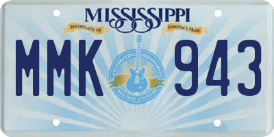 MS license plate MMK943